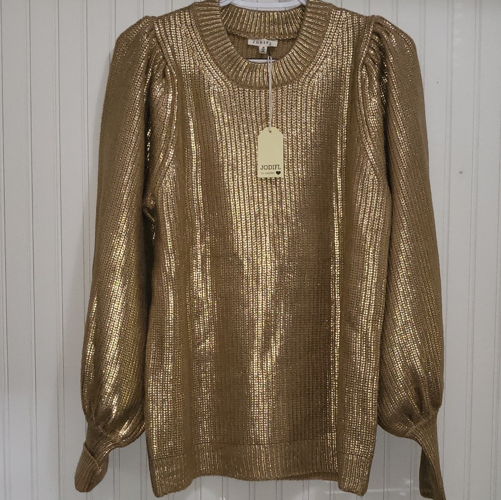 JODIFL Shimmering Gold Blouse